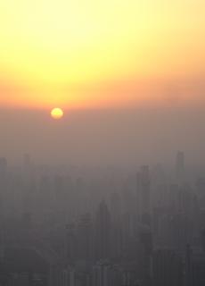 Fijn stof boven Shangai