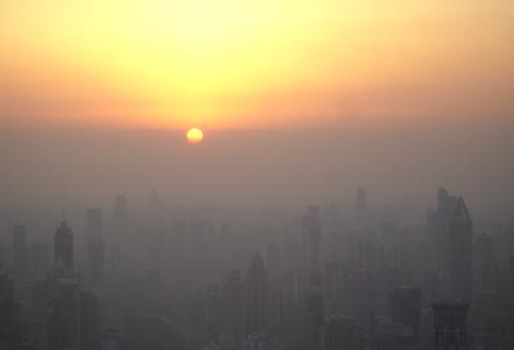 Fijn stof boven Shangai